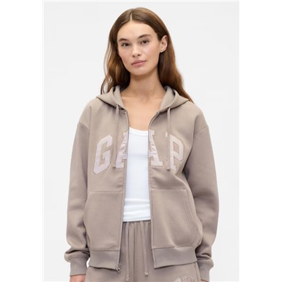 Relaxed Gap Logo Zip Hoodie