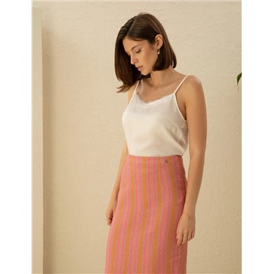 Ekru Cupro Regular Fit Bluz