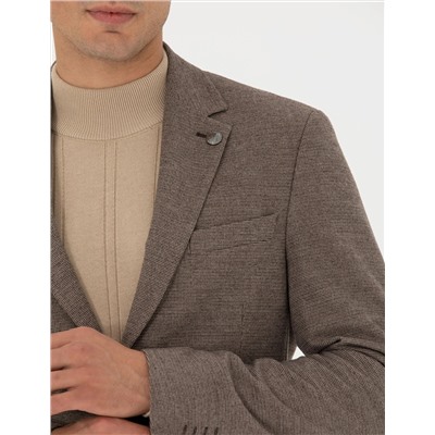 Kahverengi Slim Fit Ceket