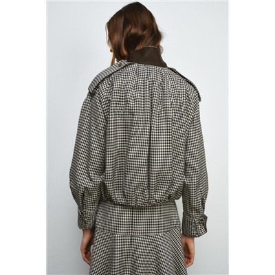 ZW COLLECTION CHECK BOMBER JACKET