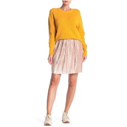 Poof Pleated Velvet Skirt