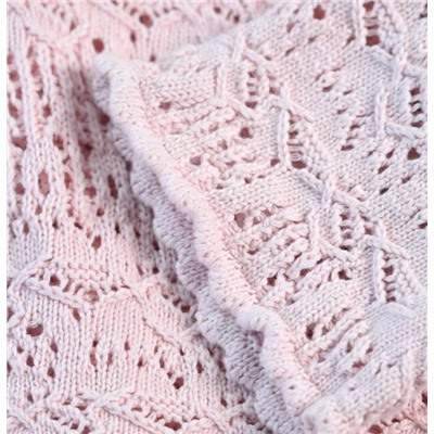 Женский  хлопковой  вязаный крючком ажурный свитер-поло