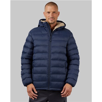 MEN'S HOODED SHERPA-LINED JACKET