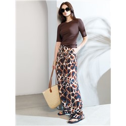 Футболка из трикотажа в широкий рубчик