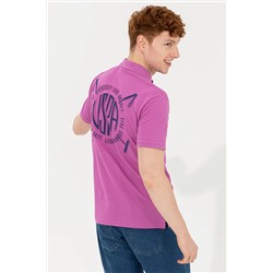 Erkek Menekşe Polo Yaka Tişört