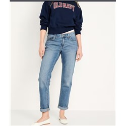 Mid-Rise Wow Boyfriend Straight Jeans