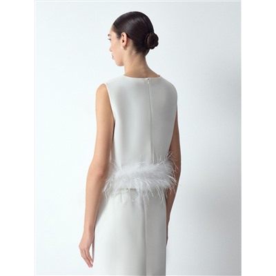 Топ с перьями, B3176/whiteswan