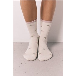 Pack 3 calcetines largos estampado florarl rosa