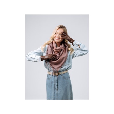 Платок Lanotti двухсторонний Сердце природы бордовый /№62