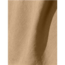 Свободный топ с U-вырезом изо льна с вискозой по косой