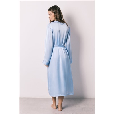 Bata midi satén azul