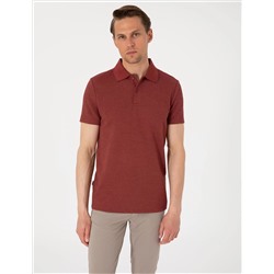 Nar Slim Fit Örme Dokulu Polo Yaka Tişört