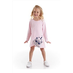 DenokidsBilmiş Kedi Kız Çocuk Elbise