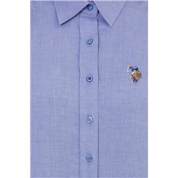 Kadın Koyu Mavi Uzun Kollu Basic Gömlek