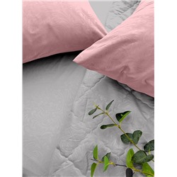 Комплект постельного белья с одеялом New Style КМ-019 серый-брусника