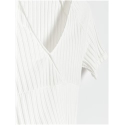 Oberteil aus Rippstrickjersey