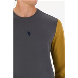 Erkek Antrasit Bisiklet Yaka Sweatshirt