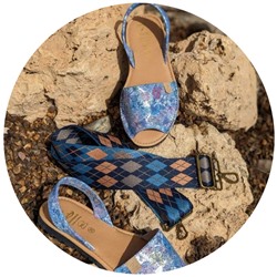 AB.Zapatos · 320-8 · estampado azul+CINTURON BOLSOS (130)-20 (1) АКЦИЯ