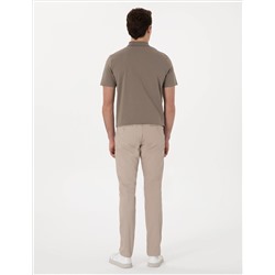 Bej Slim Fit Kanvas Pantolon