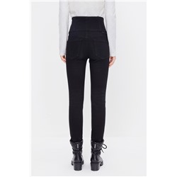 Vaquero skinny fit de tiro alto Negro