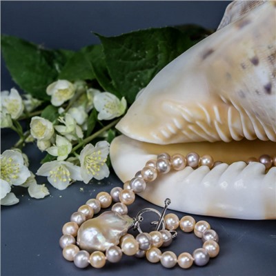 Бусы серебро 01417S9D7.5.50