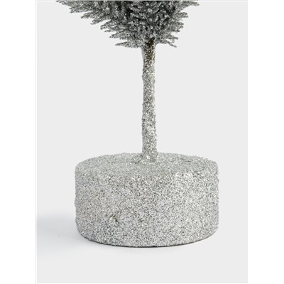 Ель искусственная, 30 см, полиэтилен, серебристая, New year