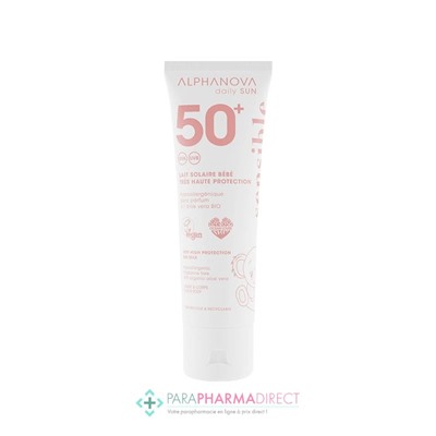 Alphanova Daily Sun Lait Solaire Bébé Très Haute Protection SPF50+ 50ml