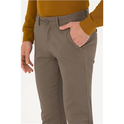 Erkek Vizon Kanvas Pantolon