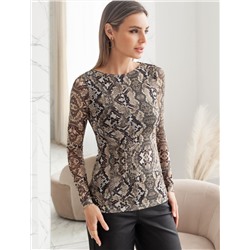 Джемпер с прозрачными рукавами