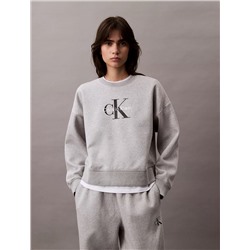 Monogram Logo Fleece Relaxed Sweatshirt