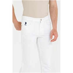Erkek Beyaz Kanvas Pantolon