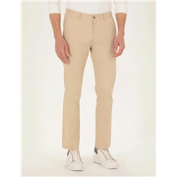Bej Regular Fit Kanvas Pantolon