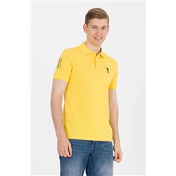 Erkek Koyu Sarı Basic Polo Yaka Tişört