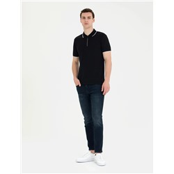 Siyah Slim Fit Polo Yaka Tişört