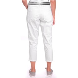 7/8 Damen Hose mit gestreiftem Gürtel