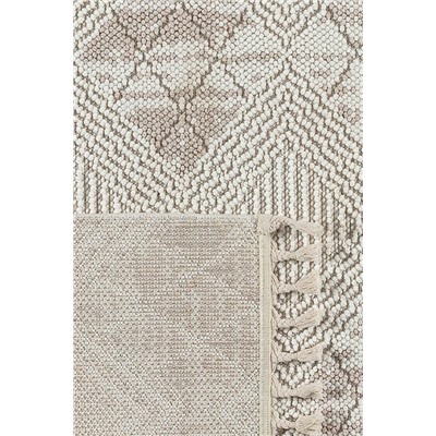 Clavier Saçaklı Halı - Kemik - 80x300 cm