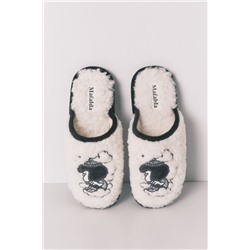 Zapatillas casa borreguito gris Mafalda