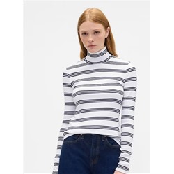Ribbed Turtleneck T-Shirt