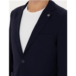 Lacivert Body Esnek Fit Blazer Ceket