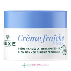 Nuxe Crème Fraiche de Beauté - Crème Riche Eclat Hydratante 48H BIO 50ml