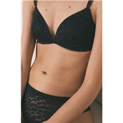 Sujetador triangular CHARMING relleno encaje negro