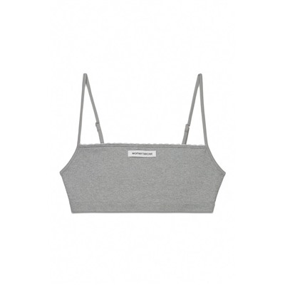 Top recto sin costuras canalé gris