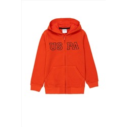 Çocuk Turuncu Kapüşonlu Sweatshirt