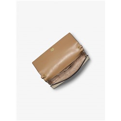 Michael Kors Outlet Jet Set Medium Metallic Leather Clutch