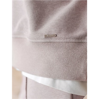 Свитшот свободный из петельчатого футера двухнитки с эластаном