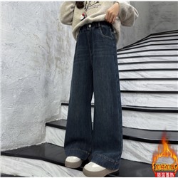 Джинсы с флисом утепленные