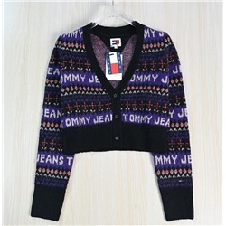 Женский шерстяной плюшевый кардиган ТОММИ ХИЛФИГЕ*Р