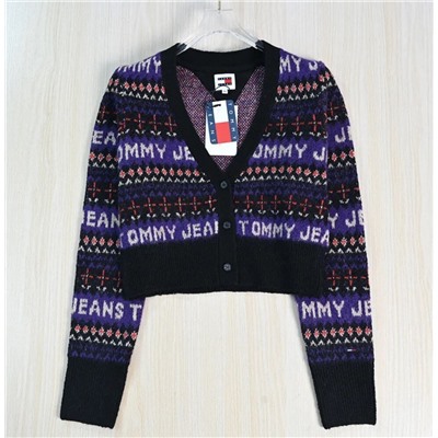 Женский шерстяной плюшевый кардиган ТОММИ ХИЛФИГЕ*Р