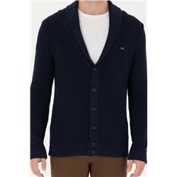 Erkek Lacivert Triko Hırka