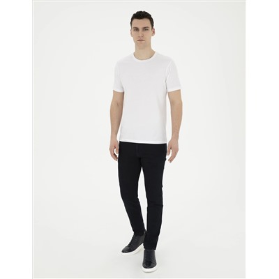 Beyaz Slim Fit Basic Tişört